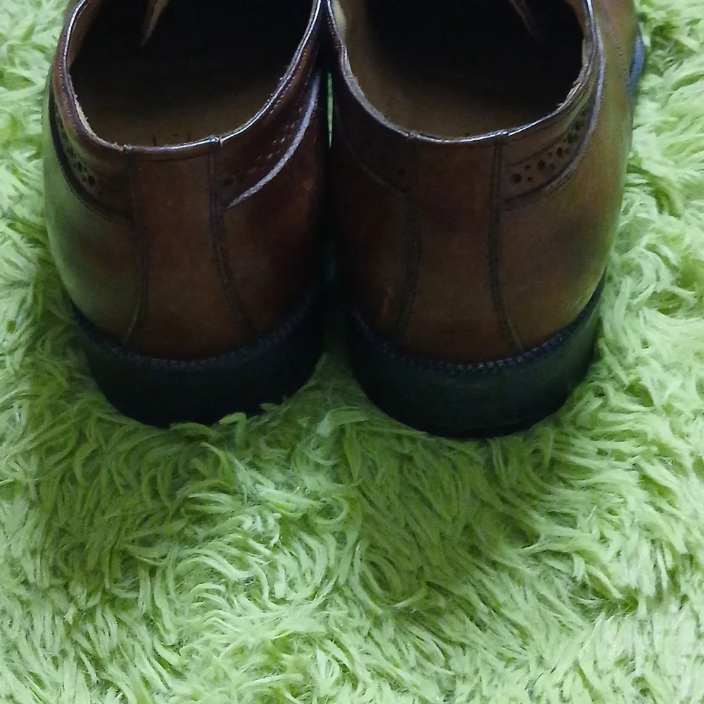 Johnston & Murphy men’s‎ brown leather oxford formal dress shoes | size 9.5